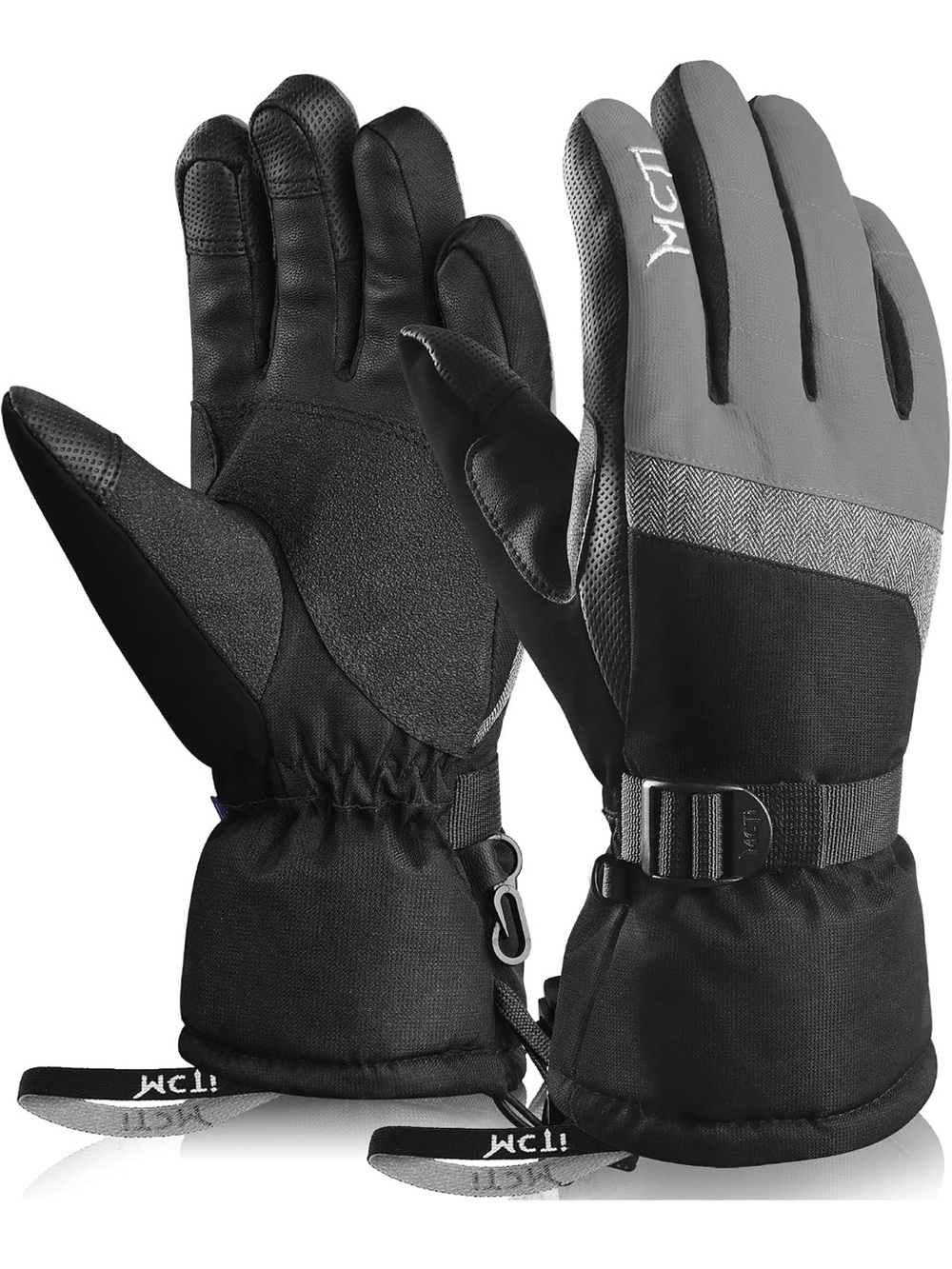 NWT Ski Gloves,Winter Waterproof Snowboard Snow 3M Thinsulate Wrist Leashes